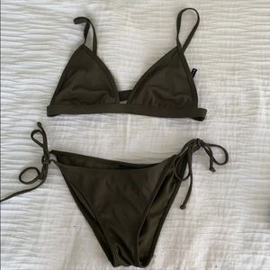 LA Heart Olive Green Bikini
